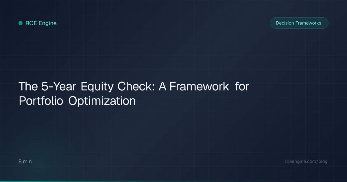 The 5-Year Equity Check: A Framework for Portfolio Optimization | ROE ...